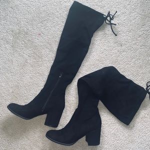 Thigh high boots, gently used!